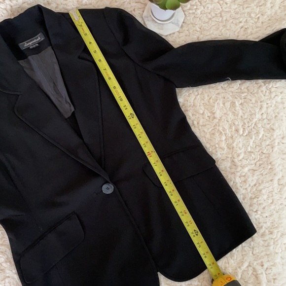 Women’s Black Mixed Material Blazer - Picture 7 of 9